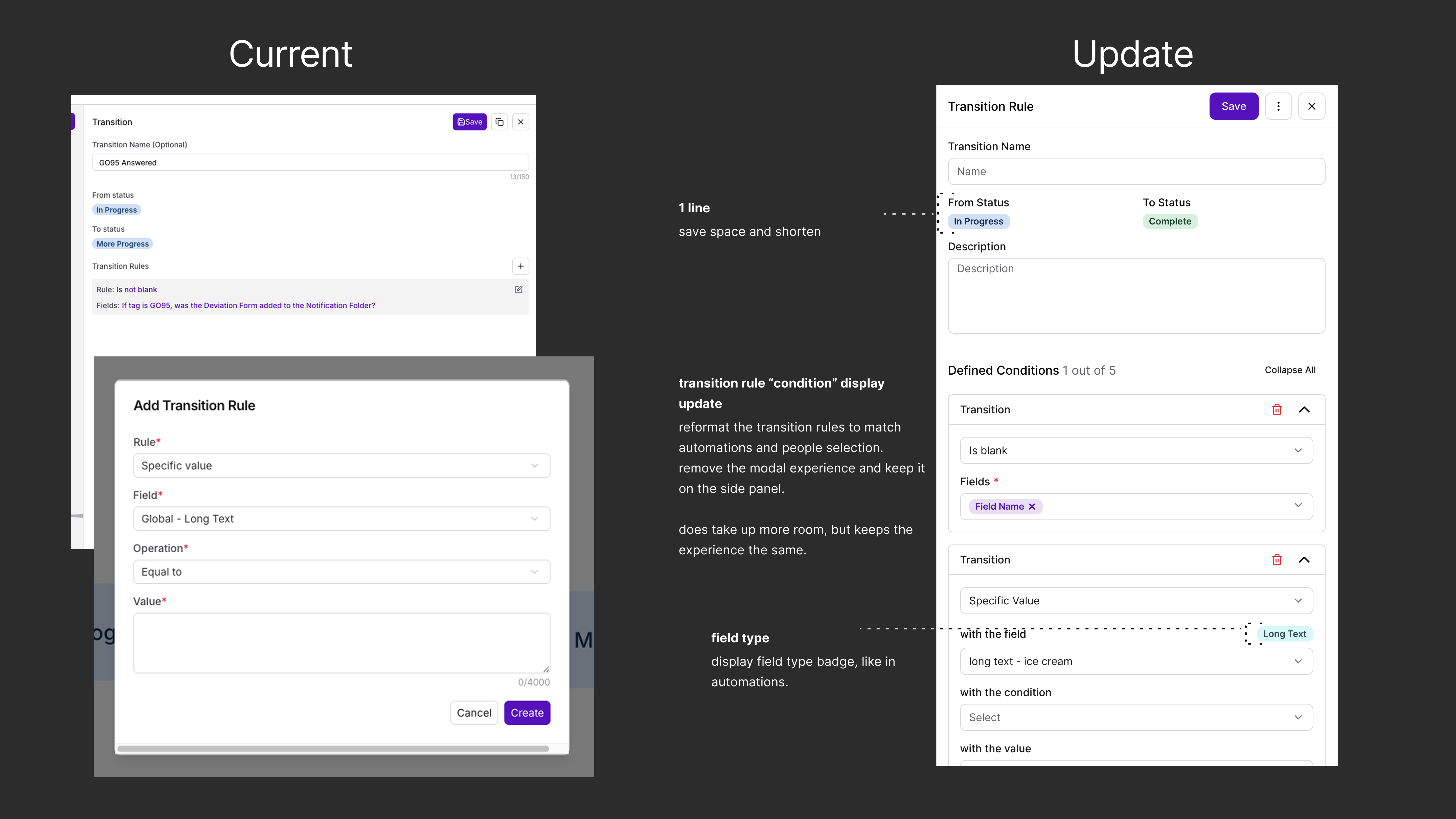 Annotated handoff: Status Gating