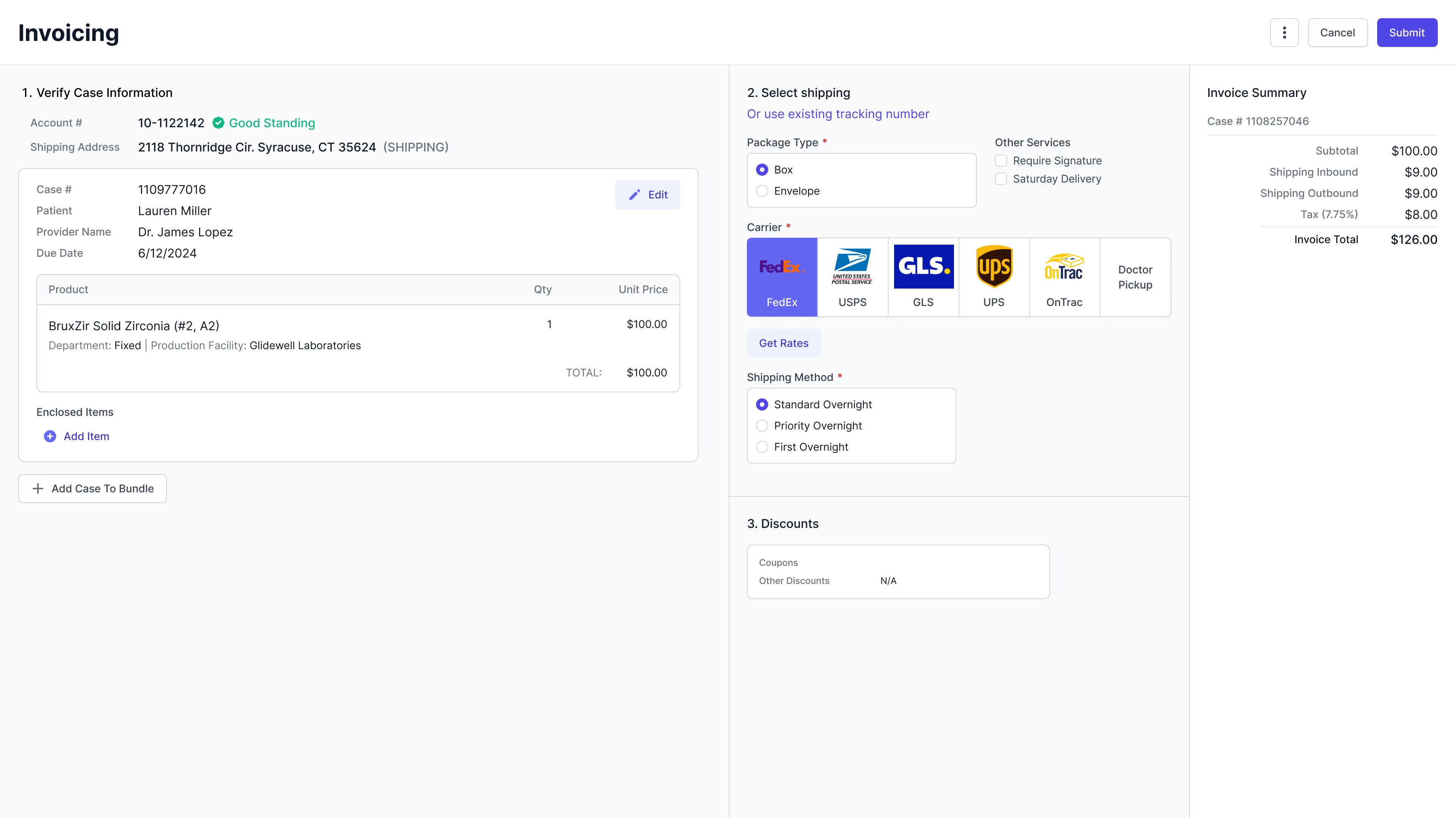 Invoicing Carrier Rates Redesign
