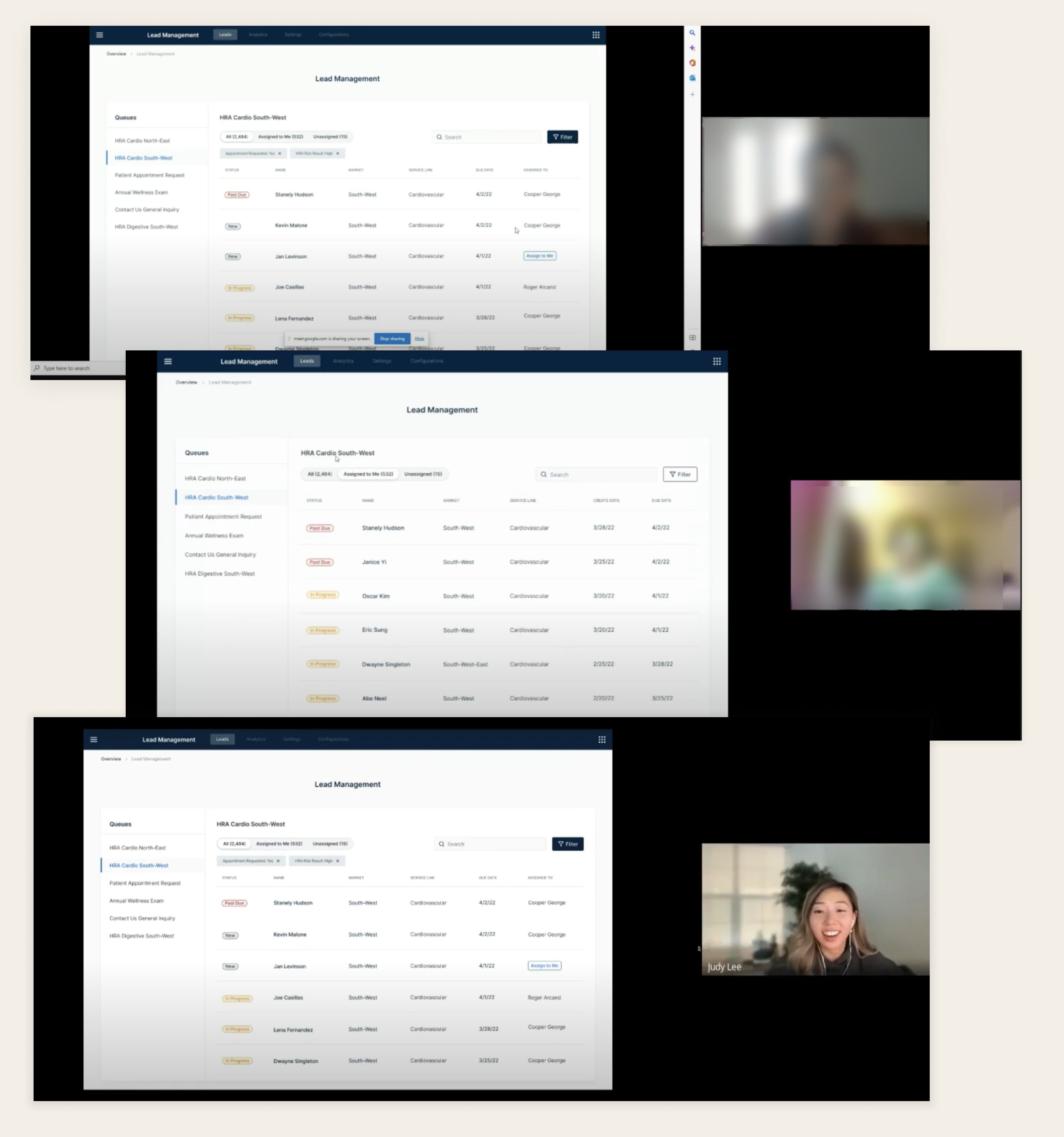 Usability testing session